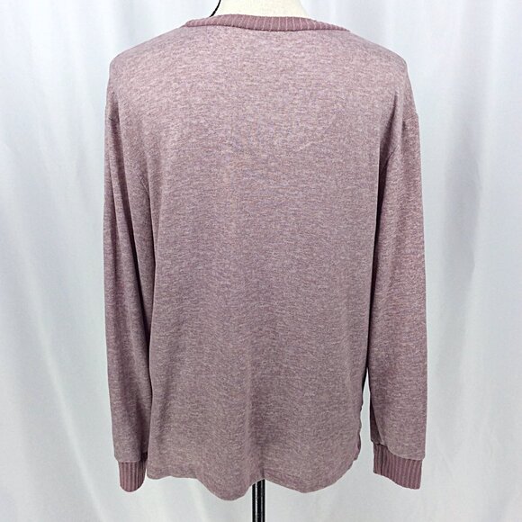 Born Top Womens Size Large Mauve Pink Long Sleeve Knit Lightweight Sweater - Picture 4 of 9